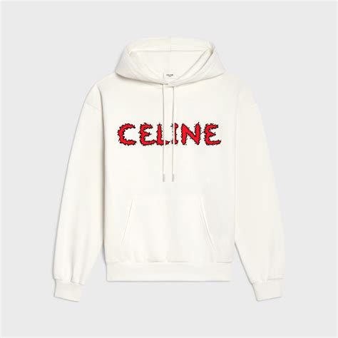 celine rhinestone hoodie|Celine rhinestones hoodie in cotton fleece .